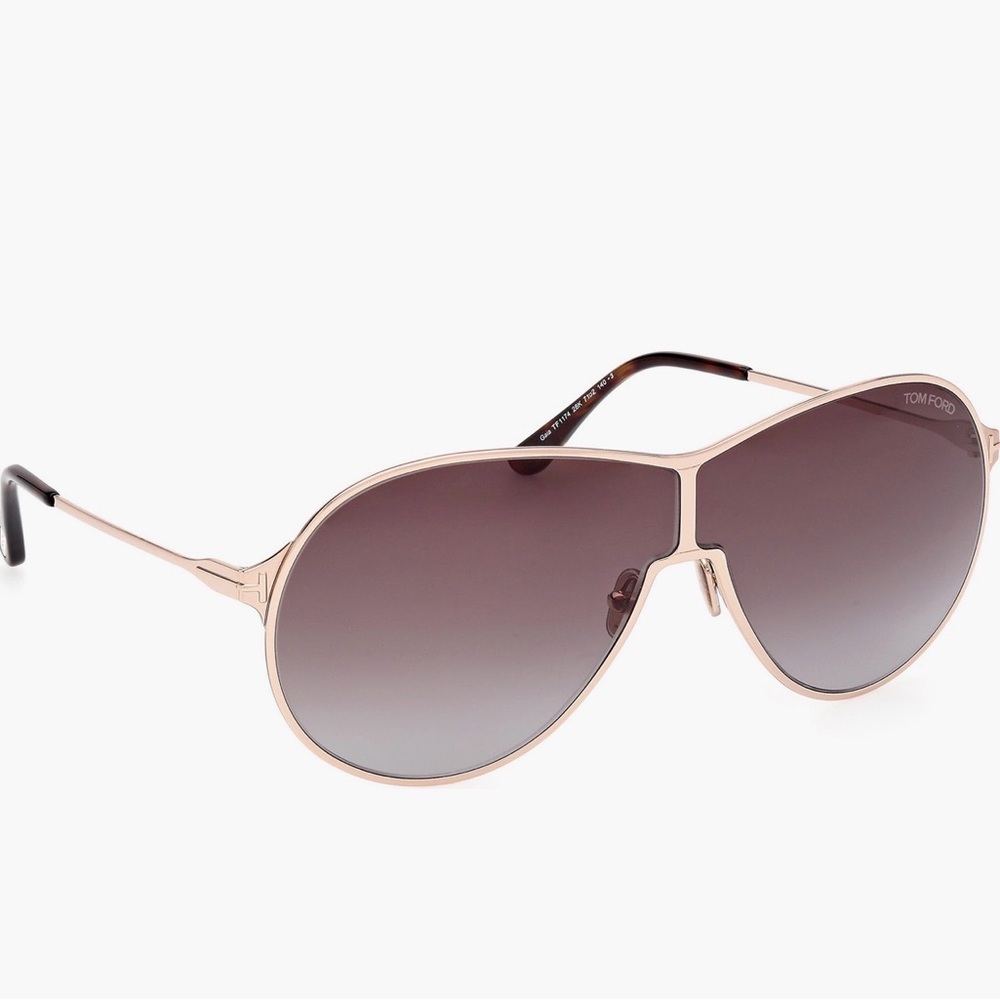 Tom Ford Gold Gaia Aviator TF 1174 28k Sunglasses NWT